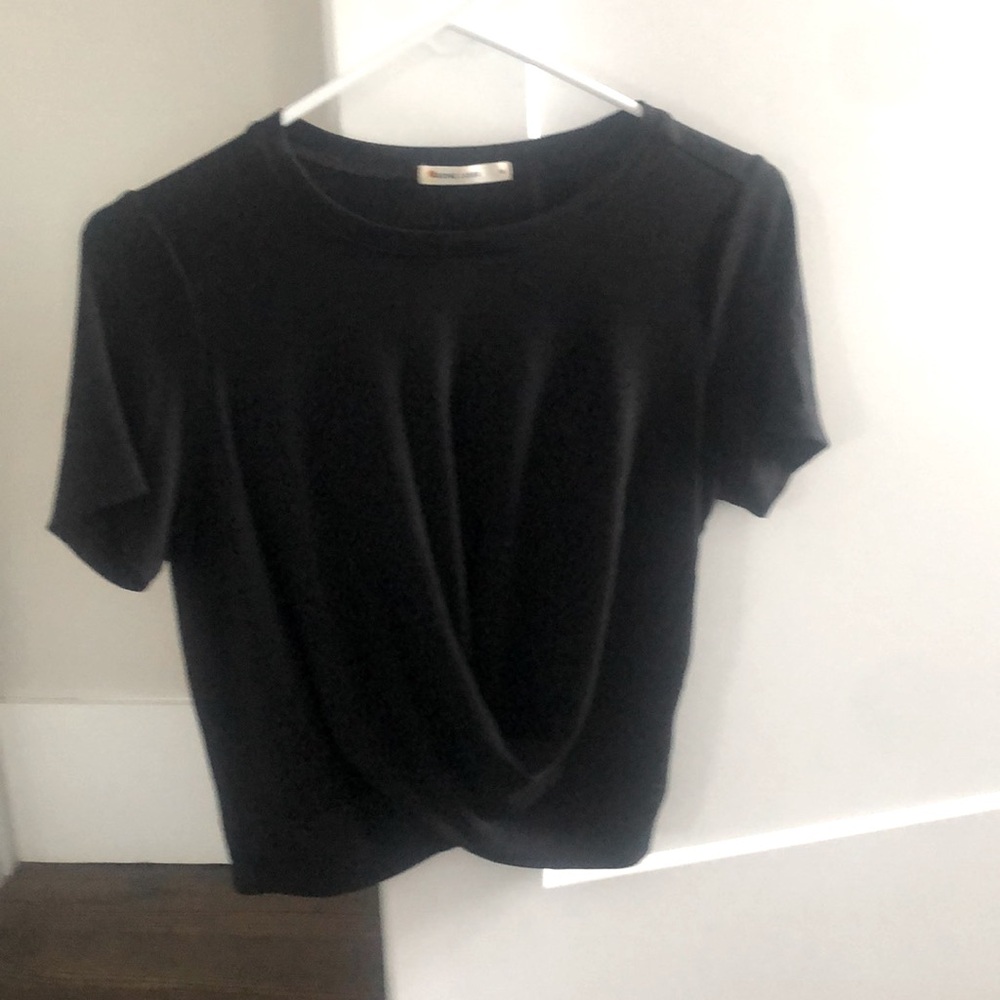 Black ribbed Marine Layer Crop Top
